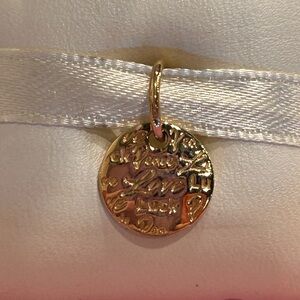 14k Gold Peace, Love & Luck Dangle Charm